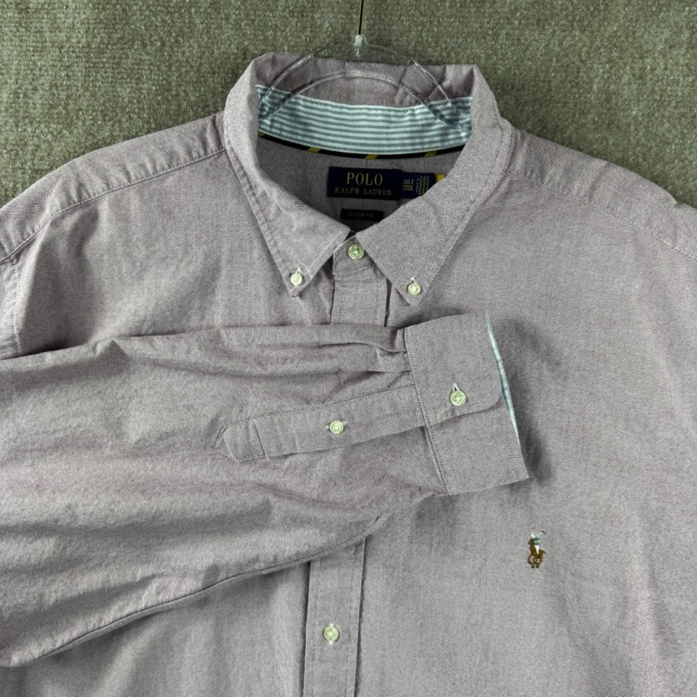 Polo Ralph Lauren Classic Fit 3XLT Mens Button Down Shirt Red Oxford Preppy